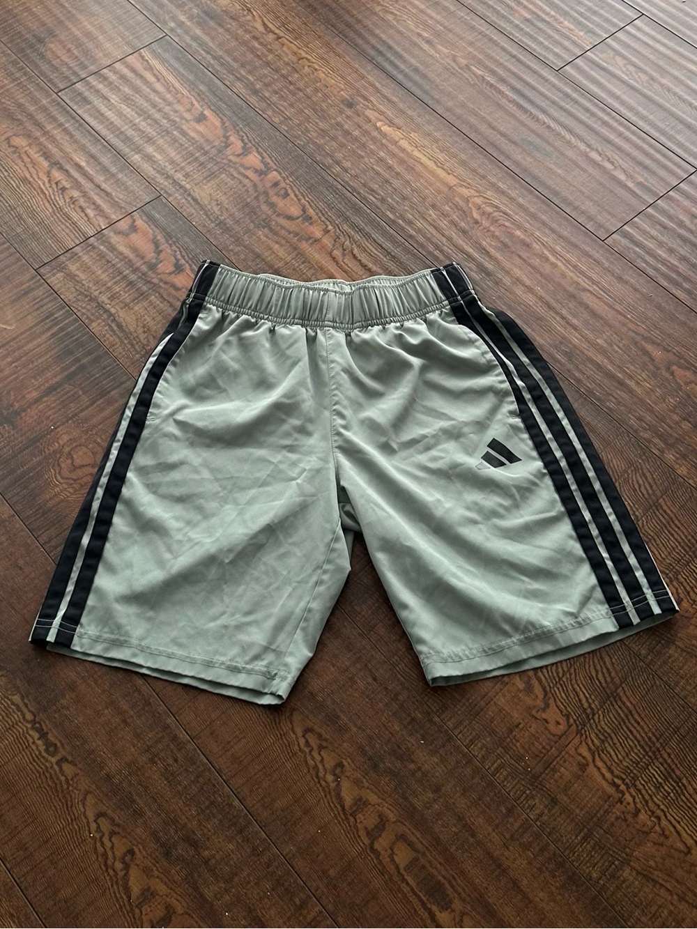 adidas Light Gray woman XS Shorts with Black Side Stripes